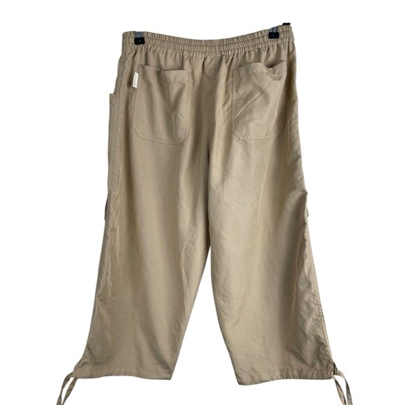 WOMENS S TRESPASS ADVENTURE TRAVEL CROPPED CAPRI CARGO PANTS TRAIL HIKING BROWN - Picture 2 of 15